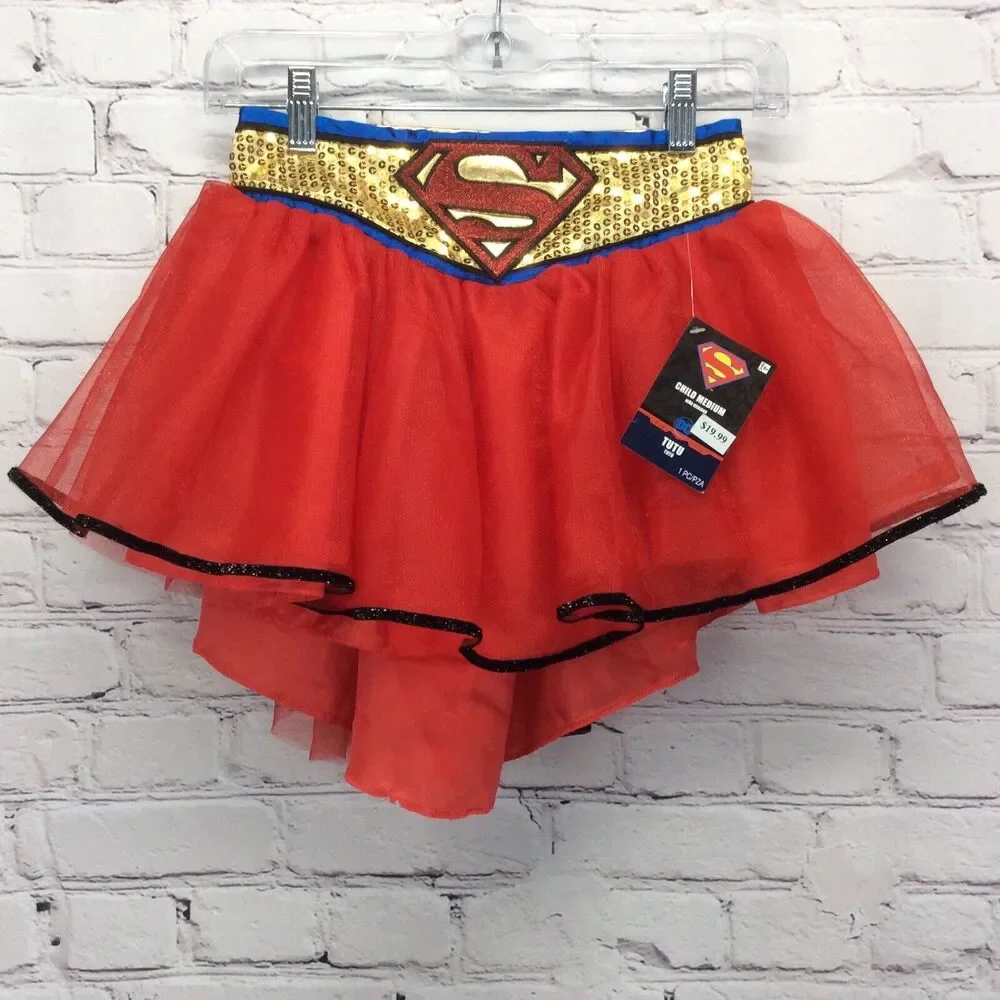 DC Comics Supergirl Skirt/Tutu Girls Size 8-10 Ages 6+ Costume Cosplay Halloween